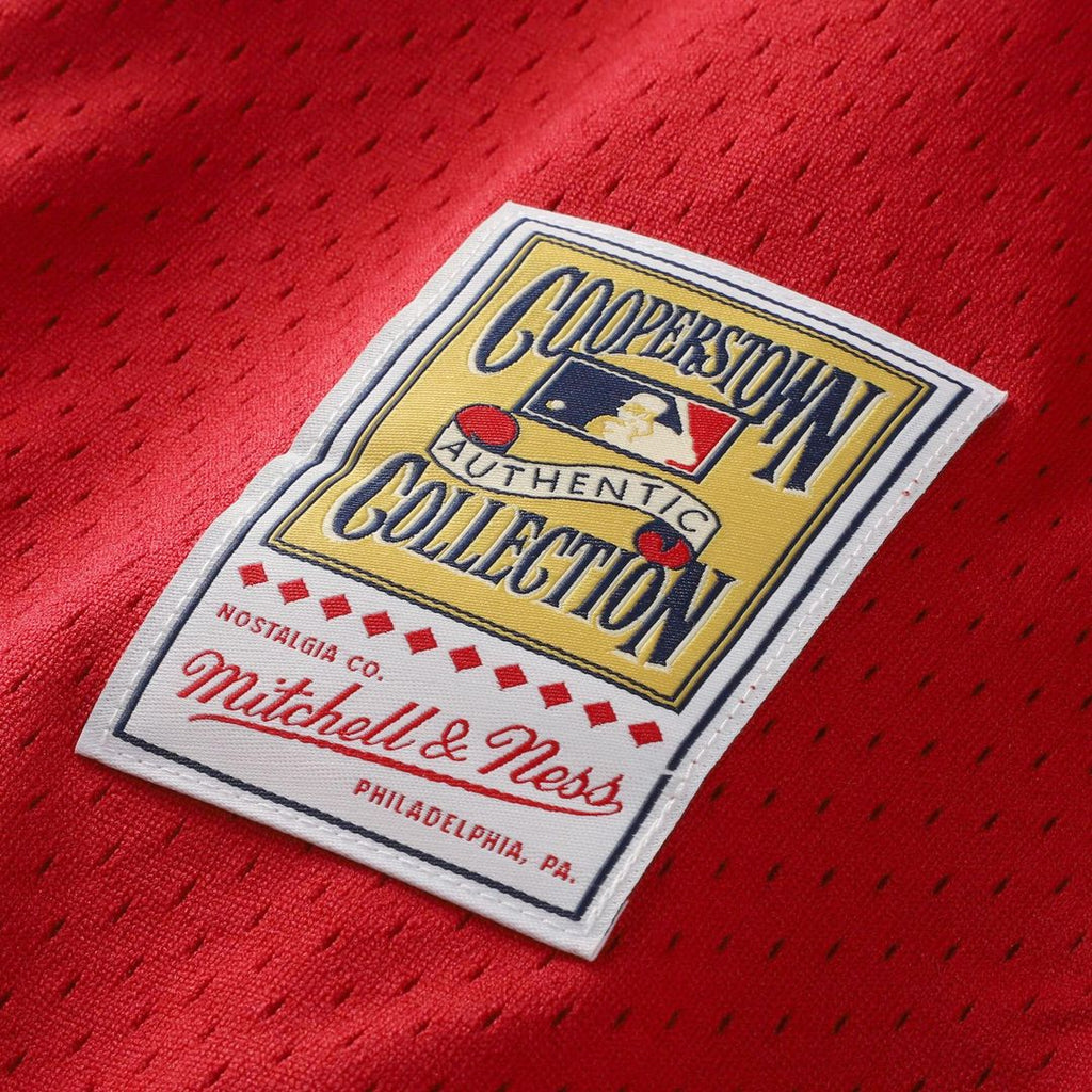 Cincinnati Reds Barry Larkin Mitchell & Ness Throwback Cooperstown Mesh Batting Practice Jersey - Red Team Jersey Sports Fan Apparel