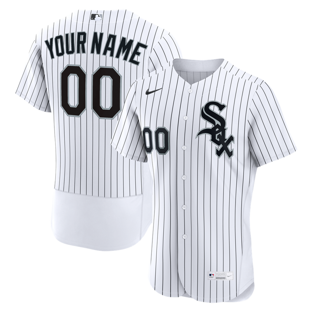 Chicago White Sox Nike Home Authentic Custom Jersey - White Team Jersey Sports Fan Apparel