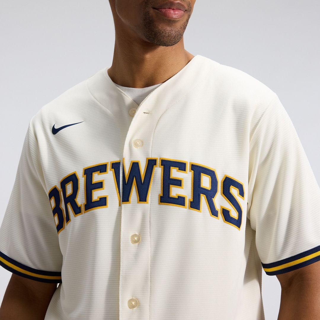 Milwaukee Brewers Nike Home Replica Team Jersey - Cream Team Jersey Sports Fan Apparel