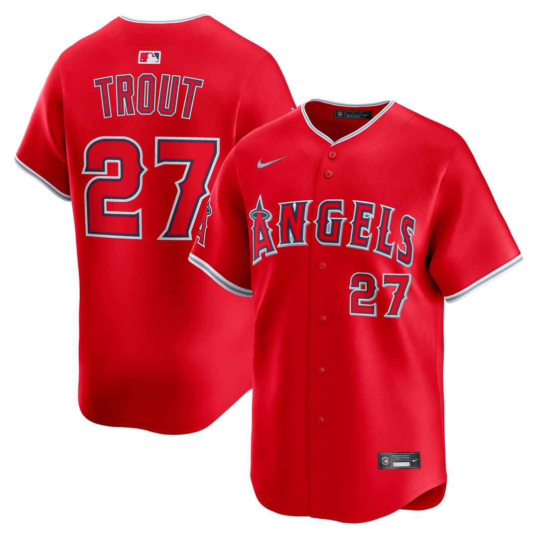 Los Angeles Angels Mike Trout Nike Home Limited Player Jersey - White Team Jersey Sports Fan Apparel