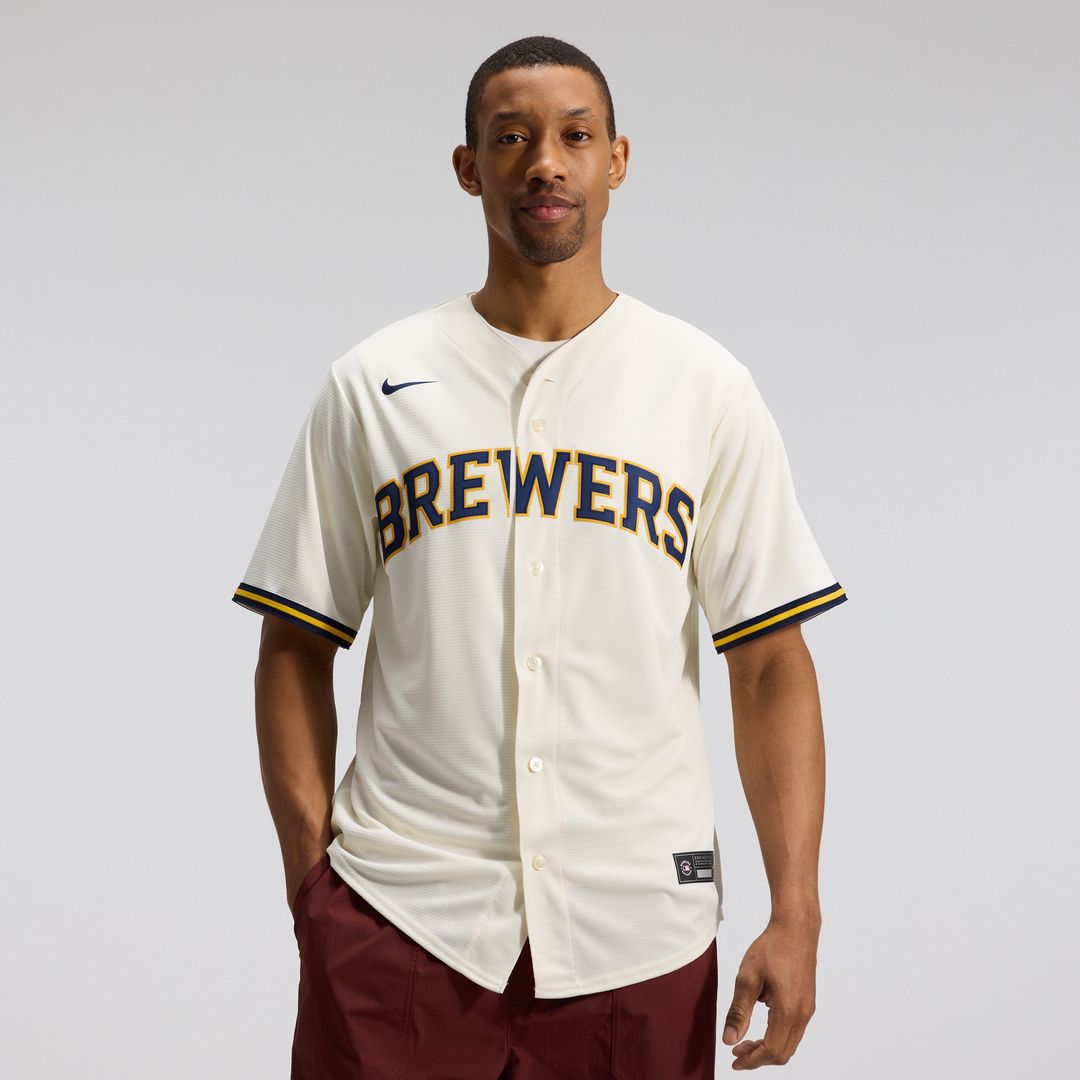 Milwaukee Brewers Nike Alternate Replica Team Jersey - Navy Team Jersey Sports Fan Apparel