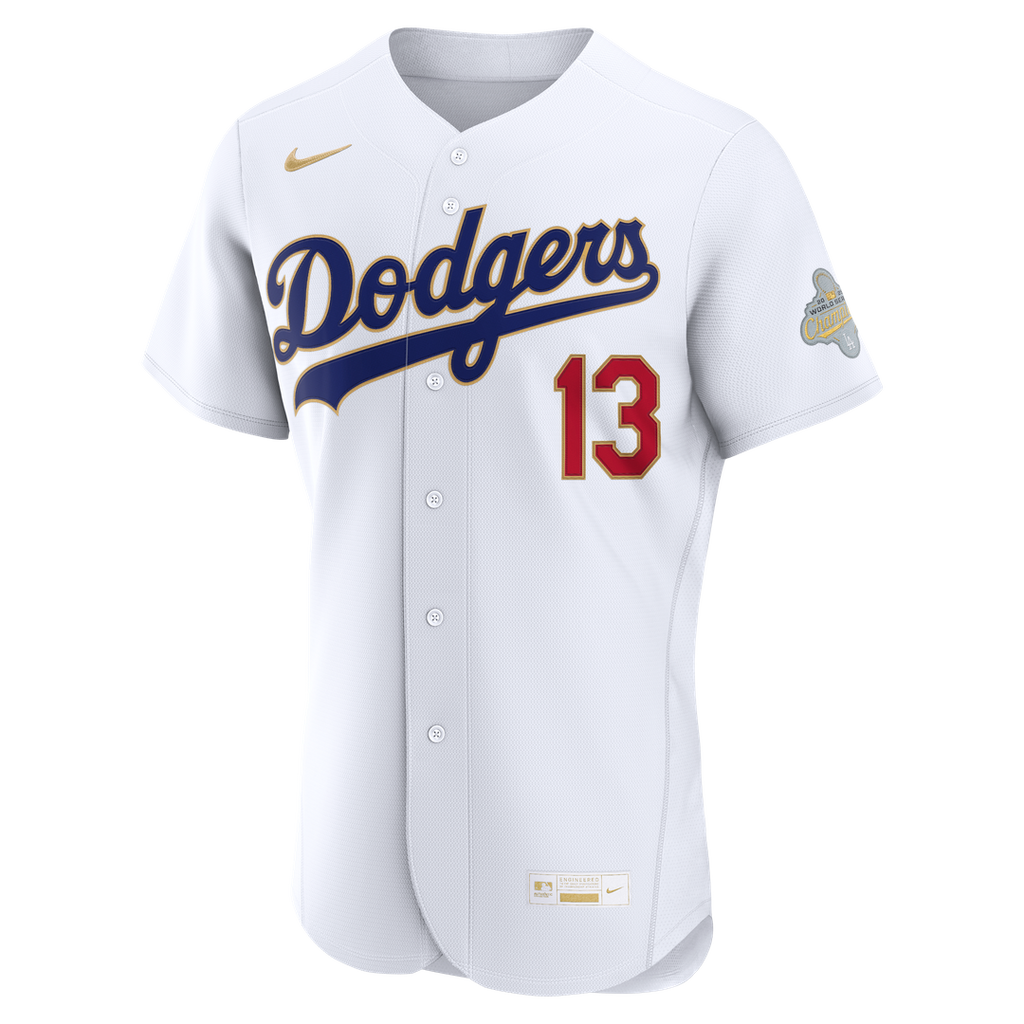 Los Angeles Dodgers Max Muncy Nike 2026 Gold Collection Authentic Jersey - White Team Jersey Sports Fan Apparel