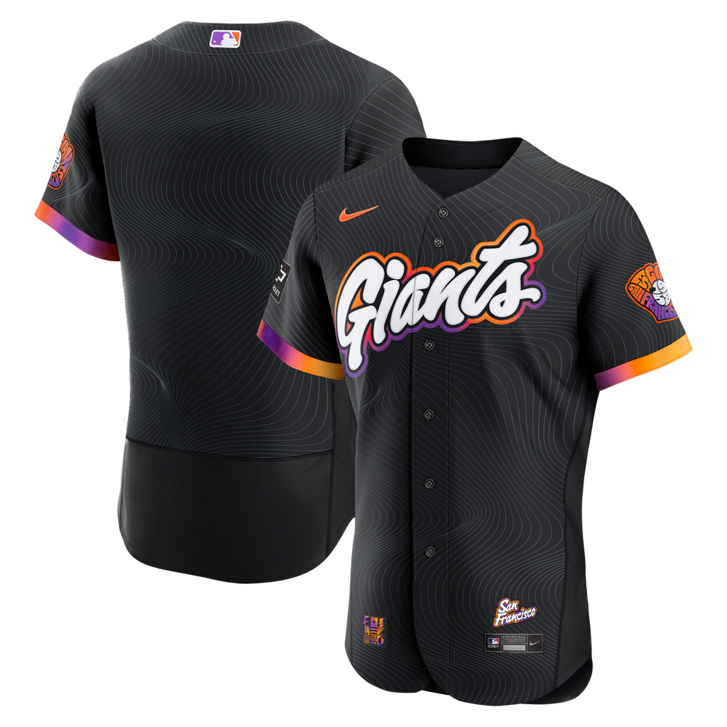 San Francisco Giants Nike City Connect Authentic Sponsor Patch Jersey - Anthracite Team Jersey Sports Fan Apparel