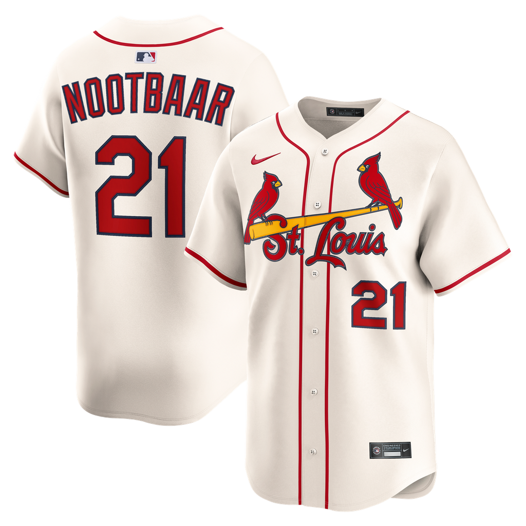 St. Louis Cardinals Lars Nootbaar Nike Alternate 2 Limited Jersey - Cream Team Jersey Sports Fan Apparel