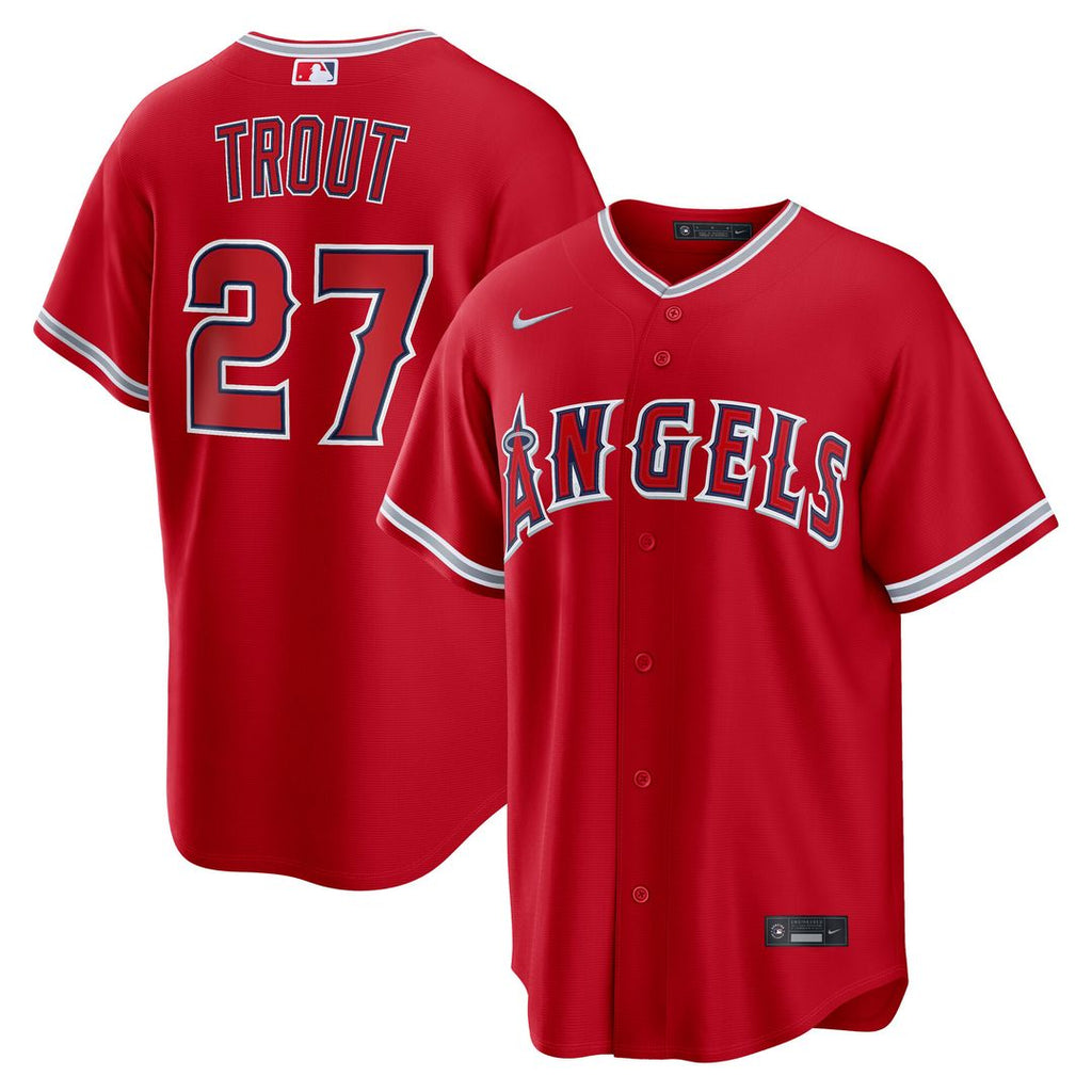 Los Angeles Angels Mike Trout Nike Alternate Replica Jersey - Red Team Jersey Sports Fan Apparel