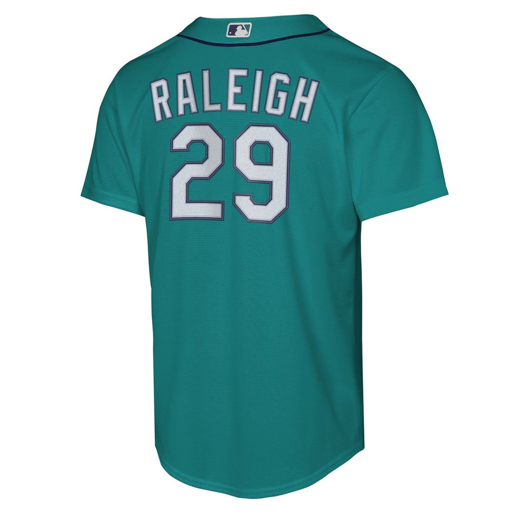 Seattle Mariners Cal Raleigh Nike Youth Alternate Replica Jersey - Teal Team Jersey Sports Fan Apparel