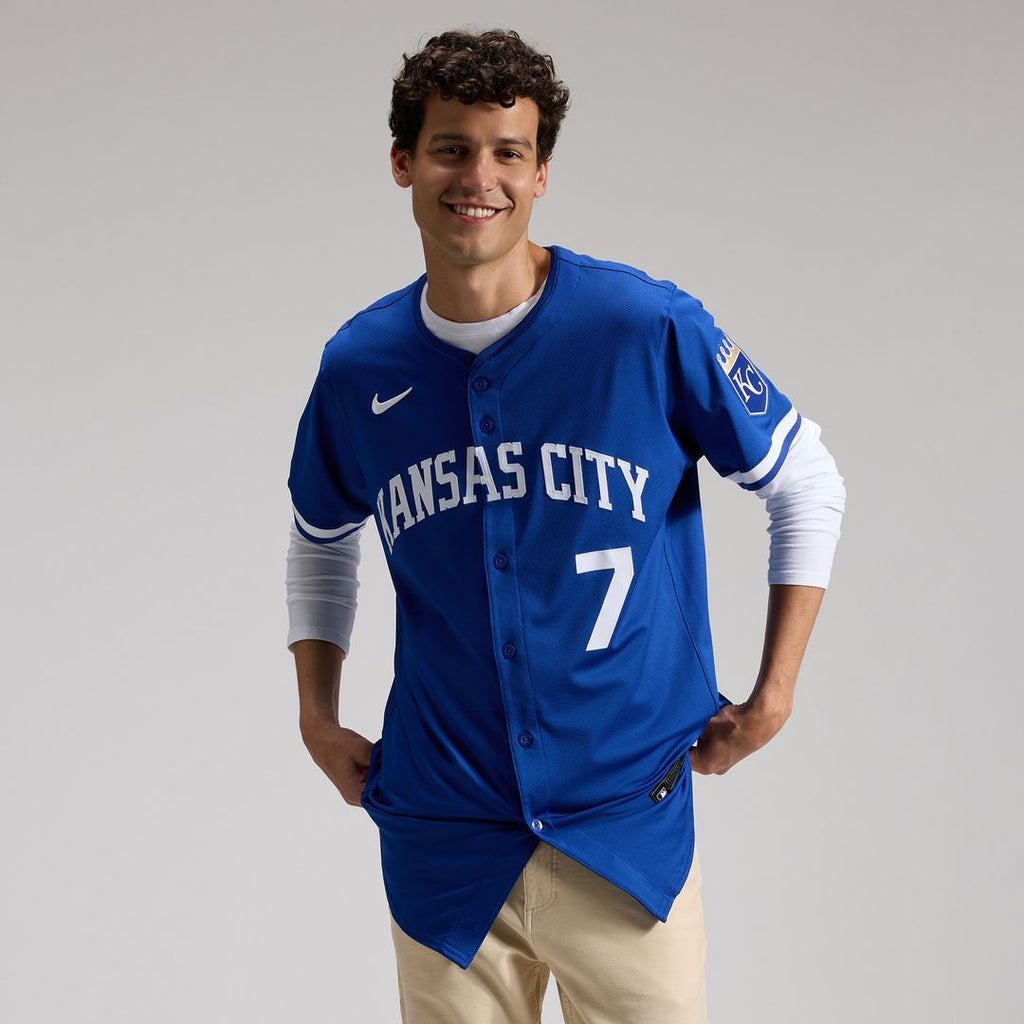 Kansas City Royals Bobby Witt Jr. Nike Alternate 2 Elite Player Jersey - Royal Team Jersey Sports Fan Apparel