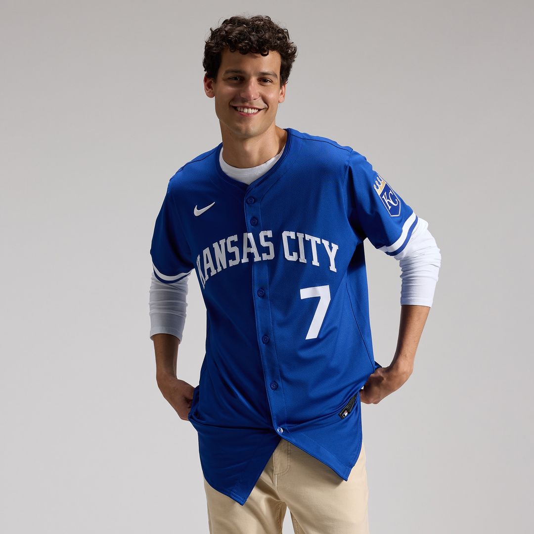 Kansas City Royals Bobby Witt Jr. Nike Alternate 2 Elite Player Jersey - Royal Team Jersey Sports Fan Apparel