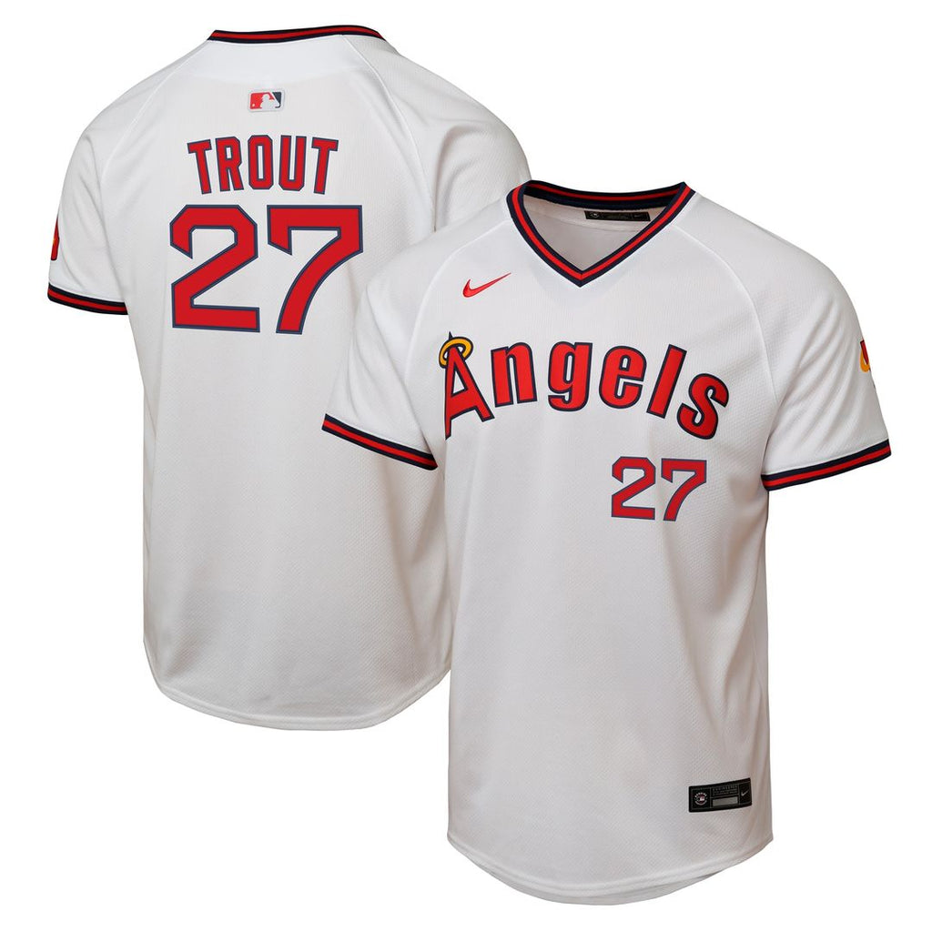 Los Angeles Angels Mike Trout Nike Youth Alternate 2 Limited Player Jersey - White Team Jersey Sports Fan Apparel