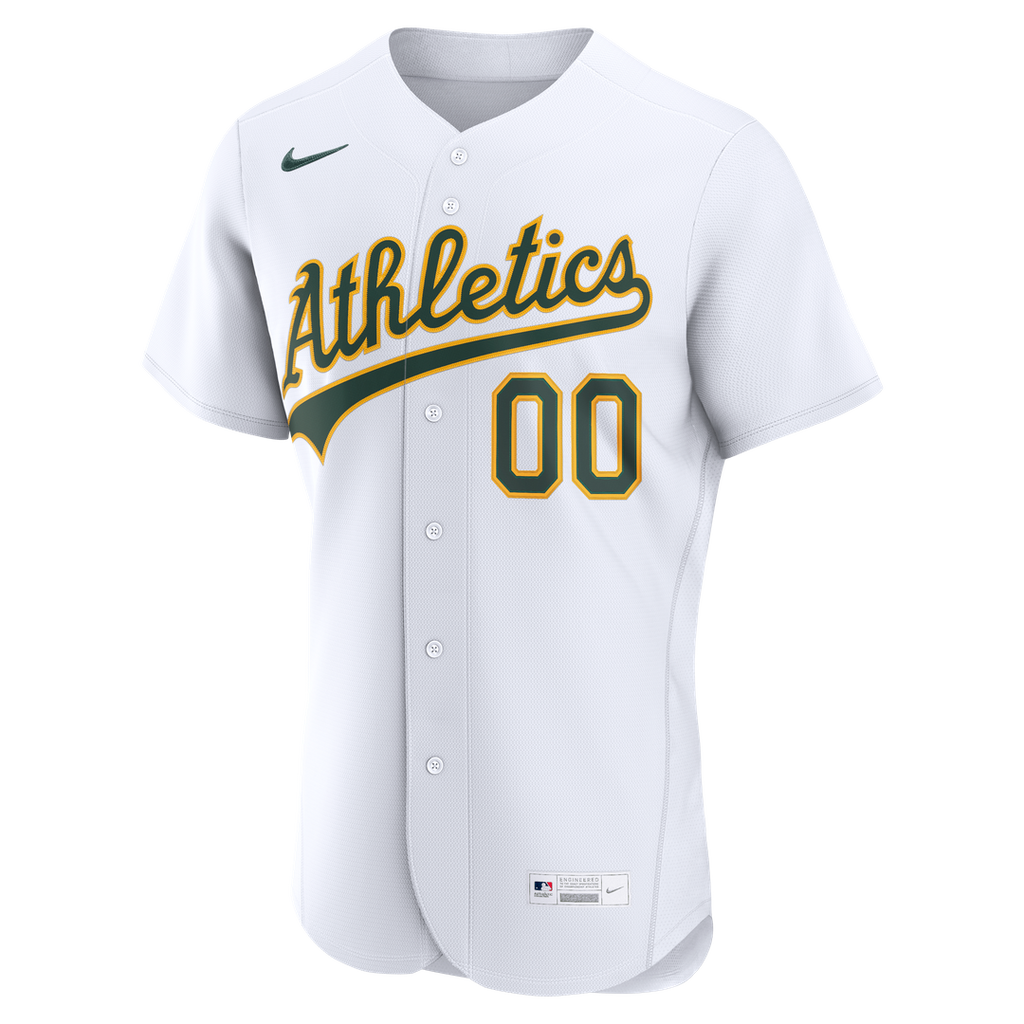 Athletics Nike Home Authentic Custom Jersey - White Team Jersey Sports Fan Apparel