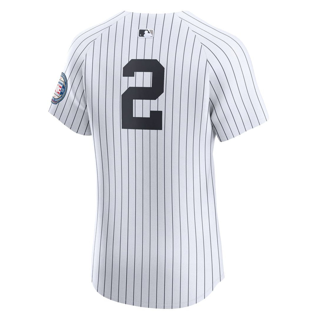 New York Yankees Derek Jeter Nike Home 2020 Hall of Fame Induction Patch Elite Player Jersey - White Team Jersey Sports Fan Apparel